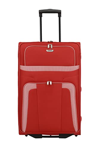 paklite Reisekoffer mit 2 Rollen, Rollkoffer groß, ORLANDO, klassischer Weichschalen Trolley im zeitlosen Design, 73 cm, 80 Liter