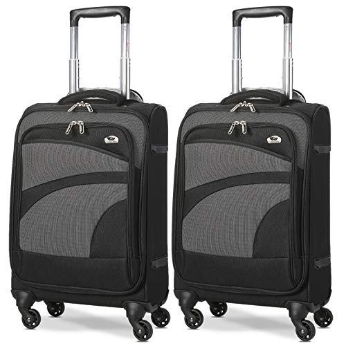 Aerolite Leichter 4 Rollen Handgepäck Trolley Koffer Bordgepäck Reisekoffer Gepäck-Set Genehmigt für Ryanair, easyJet und viele mehr Aerolite Leichter 4 Rollen Handgepäck Trolley Koffer Bordgepäck Reisekoffer Gepäck-Set Genehmigt für Ryanair, easyJet und viele mehr