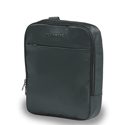 Stratic Pure Messenger Bag Umhängetasche Tablet nachhaltig, wasserabweisend, mit Tabletfach, Masken- und Hygienefach, L, black Stratic Pure Messenger Bag Umhängetasche Tablet nachhaltig, wasserabweisend, mit Tabletfach, Masken- und Hygienefach, L, black