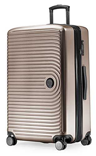 Hauptstadtkoffer Mitte - Großer Hartschalenkoffer, TSA, 4 Rollen, Check-In Gepäck mit 8 cm Volumenerweiterung, 77cm, 130 Liter, Champagner