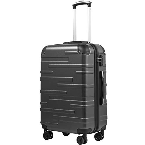 COOLIFE Hartschalen-Koffer Rollkoffer Reisekoffer Vergrößerbares Gepäck (Nur Großer Koffer Erweiterbar) ABS Material mit TSA-Schloss und 4 Rollen COOLIFE Hartschalen-Koffer Rollkoffer Reisekoffer Vergrößerbares Gepäck (Nur Großer Koffer Erweiterbar) ABS Material mit TSA-Schloss und 4 Rollen