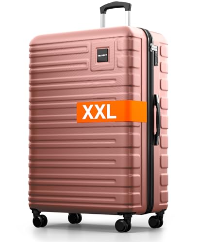 Travely Polycarbonat Koffer Groß 87cm XXL - 150L Innenvolumen, sehr robuster Hartschalenkoffer mit sanften Rollen & TSA Schloss, Reisekoffer, Handgepäck Koffer, Reisekoffer mit Rollen Travely Polycarbonat Koffer Groß 87cm XXL - 150L Innenvolumen, sehr robuster Hartschalenkoffer mit sanften Rollen & TSA Schloss, Reisekoffer, Handgepäck Koffer, Reisekoffer mit Rollen