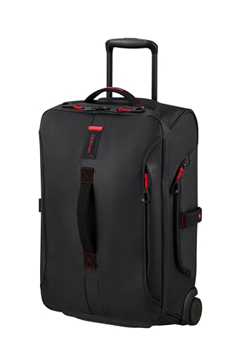 Samsonite Paradiver Light - Reisetasche mit Rollen (55 cm), Small, Handgepäck, Wasserabweisend, Leicht, 48,5L, Schwarz (Black)